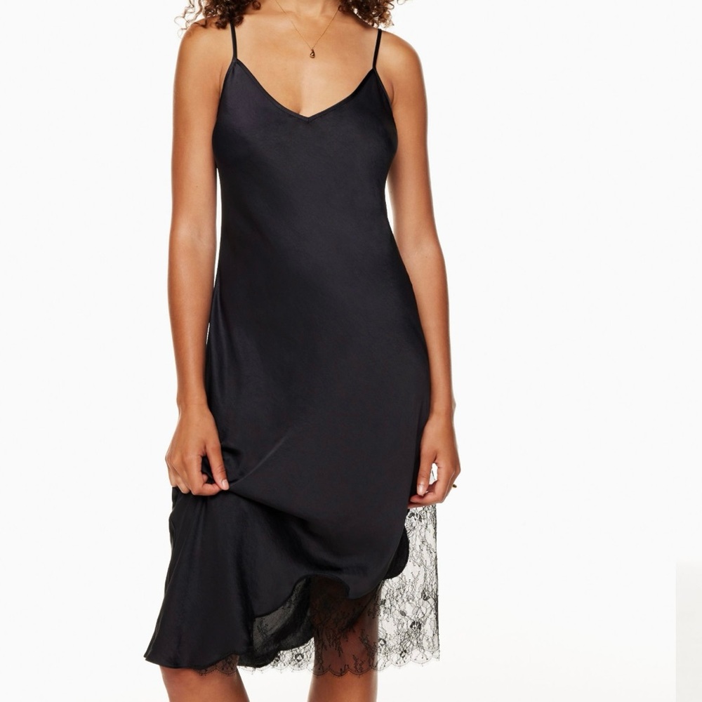 COPY - Aritzia Wilfred black sonnet midi dress